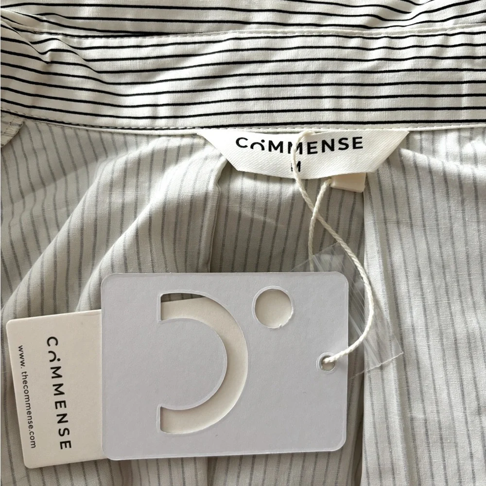 Commence Sz,M pin stripped black and white button down shirt dress. - Picture 2 of 2